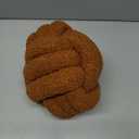 LUSJNGE Decorative Throw Knot Pillow Ball for Home Chair Sofa Couch Bed Aesthetic Round Decor Pillows Lambswool Knotted Pillow Cushion (Caramel, 8inches)