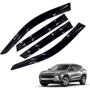 4PCS Window Deflectors Car Outside-Mount Visor Compatible with 2024-2025 Chevy Trax LS 1RS LT 2RS ACTIV Car Accessories Rain Guards Window Visors Vent Deflector