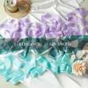 Pretty Jolly Blue Silk Satin Ribbon for Flower Bouquet 4 Rolls 1 Inch x 5Yd Handmade Frayed Fabric Ribbons for Gift Wrapping,Crafts,Baby Shower,Wedding Invitations,Hair Bows and Holiday Decor