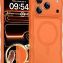 TAURI for iPhone 17 Pro Max Case for Women Girl,with Camera Control, [Compatible with Masafe], Wave Phone Case for iPhone 17 ProMax 6.9", Orange