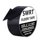 SWRT 2" x 110FT Black Floor Marking Tape and Dance Splicing Tape, Caution Gym Floor Tape Warning Safety Stripe Tape for Floor Marking, Athletics, School, Restaurants, Equipment and More