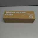 Wrova Wheat Straw Water Cups 16oz with Etched Pattern - Alternative Plastic Drinking Glasses Set of 6 - Unbreakable Tumbler Cups for Kids - Beige