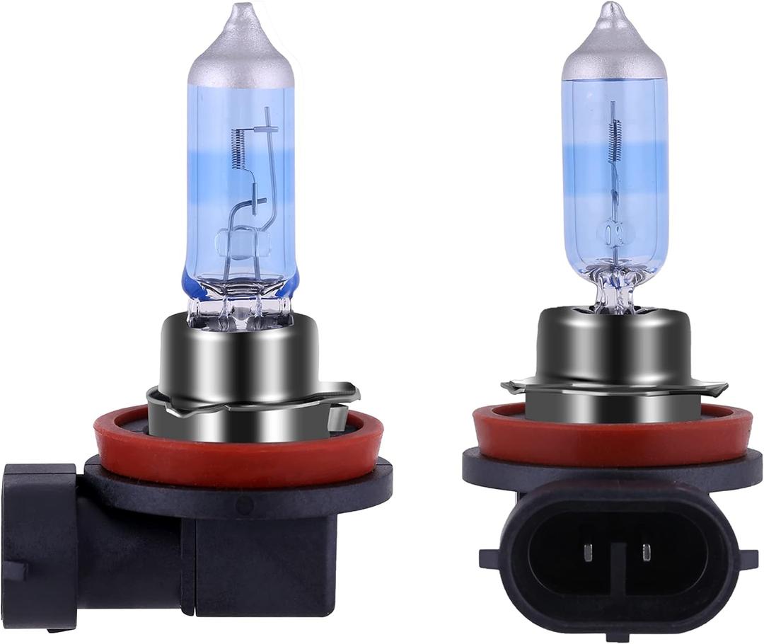 NEWBROWN H11 Headlight Bulb 5000K Super White Light Long Life Replacement PGJ19-2 12V/55W (H11, 2 Pack)