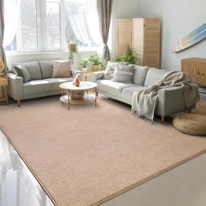 Soft Rugs for Living Room 6x9 Beige, Minimalist Large Area Rug for Bedroom Nursery Dining Table Dorm, Thickened Throw Rugs for Men Boys Girls Kids Room, Washable Indoor Floor Carpets