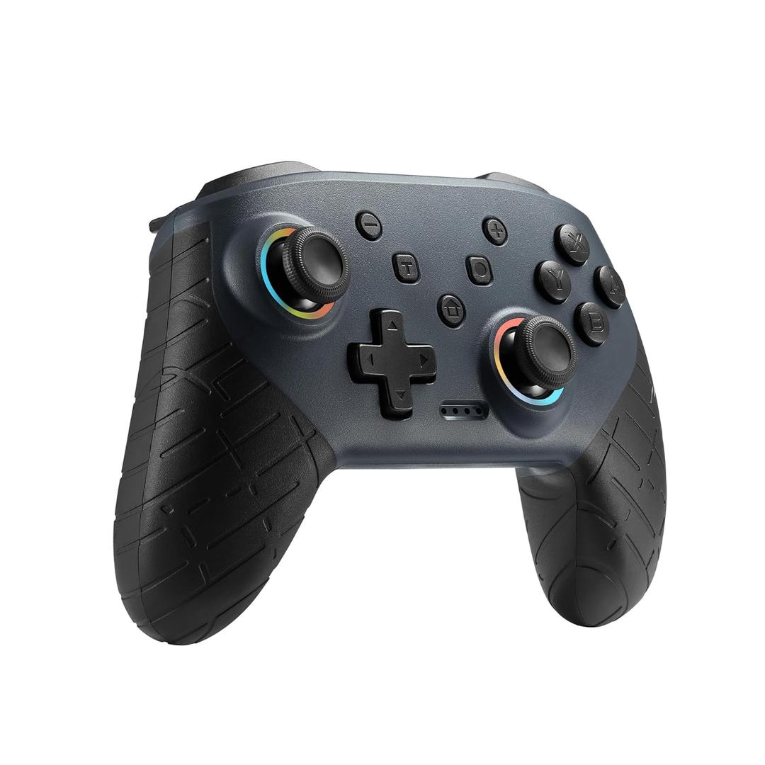 BINBOKPLAY Switch Controller, Switch Controller Compatible with Switch/Switch Lite, Wireless Gamepad with LED Colors/Motion Control/Dual Vibration/Turbo (Gray) BINBOKPLAY Switch Controller, Switch Controller Compatible with Switch/Switch Lite, Wireless Gamepad with LED Colors/Motion Control/Dual Vibration/Turbo (Gray)