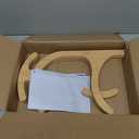 Geelin 3 Tier Yoga Mat Holder Wooden Wall Mount, Yoga Mat Gym Equipment Storage with 4 Hook for Hanging Foam Rollers and Resistance Bands, Storage Holder for Home Gym or Fitness Class