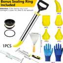Mortar Pointing Grouting Gun with Grout Tools
Stainless Steel Cement Caulking Gun Mortar Grouting Tool with 5 Nozzles for Tile Installation, Sealing, and Joint Filling