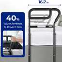 C3 Pro Bed Rails for Elderly Adults Safety, Adjustable Heights Bed Cane with Non-Slip Ergonomic Handle, Stable Bed Assist Rails with Motion Light, Avoid Seniors Bedside Fall