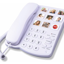 Uvital Big Button Phone for Seniors, Corded Landline Phone with 9 OneTouch Dialing Big Buttons, HandsFree Calling, Loud Ringer, Easy to Use for Visually Impaired Telephone for Seniors