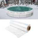 succulentlovers 730Ft Winter Pool Wrap for Above Ground - Stretchable Pool Cover Seal Wrap Windproof Swimming Pool Shrink Wrap Winter Cover Sealer for Above Ground Swimming Pool (White)