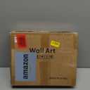 Vintage Floral Wall Art with Walnut Framed, 4 Piece Farmhouse Black and White Botanical Canvas Prints Painting, Rustic Minimalist Flower Pictures for Bedroom Kitchen Bathroom Living Room Home Decor