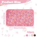 12 Pcs Small Dog Blanket Fleece Puppy Blankets Washable Pet Blankets for Cats Soft Flannel Paw Printed Throw for Guinea Pig Indoor Kittens Doggie (23 X 16 Inch, White, Dark Gray, Pink, Camel)