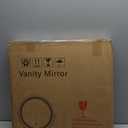 ROLOVE Makeup Mirror with Lights, 18 Inch Vanity Mirror with Lights, Lighted Makeup Mirror, Smart Touch Control 3 Colors Dimmable Round Lighted Vanity Mirror, Tabletop  Desk Mirror, 360Rotation (White)