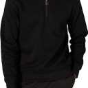  Men's Long-Sleeve
Black Half Zip Crew Neck Sweater L