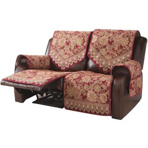 LUFEIJIASHI Waterproof Recliner Sofa Covers Non-Slip Recliner Couch Covers for 2 seat, Split Washable Jacquard Reclining Couch Covers Furniture Protecto (RED, 2 Seater)