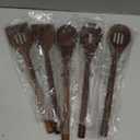 Gudamaye 12 inch Black Walnut Wooden Utensils - 5 Pcs Crafting Spoon Set for Cooking