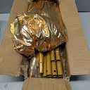 UDEAR 7.2FT Metal Arch Backdrop Stand, for Wedding Backgrounds Climbing Plants Event Decorations Outdoor Ceremonies, Gold