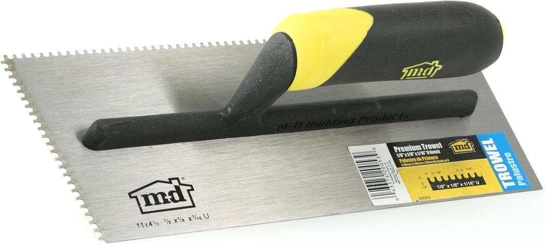 M-D Building Products 20053 1/8 in. x 1/8 in. x 1/16 in. Premium U Notch Trowel