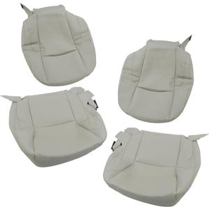 WFLNHB Artificial Leather Front Driver and Passenger Side Bottom and Top Lean Back Perforated Seat Covers Grey Replacement for Lexus ES350 2007-2012