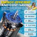 USQ1102 Pool Pump Motor 1HP, 48Y Frame Square Flange, 115/230V, 3450 RPM, 7.6/15.3A, Capacitor Start Single Speed, 1045 Steel Shaft, Fit for AO Smith/Hayward/Sta-Rite/Pentair Pool Pumps ASQ125