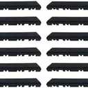 Brand HTWELL Special Accessories：Transition Edge Kit,Only fit HTWELL Interlocking Garage Floor Tiles, Not with Other Brands（12 Male_Edges,Black）