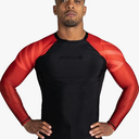 Essential Long Sleeve Compression Rash Guard, Red, Size L