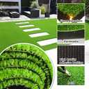 Indoor and Outdoor Balcony Faux Fake Grass Rug with Drainage Holes 4 Feet X 8 Feet Artificial Grass Carpet Artificial Turf Mat Customizable Fake Grass Lawn Synthetic Green Grass