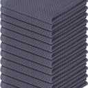 Homaxy 100% Cotton Waffle Weave Kitchen Dish Cloths, Ultra Soft Absorbent Quick Drying Dish Towels, 12 x 12 Inches, 12-Pack, Dark Grey