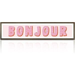 Bonjour Signs, Retro Signs, Bar Sign, Home Decoration Plaque Sign, Gallery Wall Decor Sign, Tiered Tray Sign, Wooden Box Sign Desk Dcor, Home Wall Decor Wood Framed, Rustic Farmhouse Decor