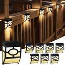Otdair Solar Lights Outdoor Waterproof, 2 Modes Decorative LED Solar Fence Lights, Deck Light for Fence, Deck, Patio, Yard, Pathway, Front Door, Warm White/Multicolour Changing, 8 Pack