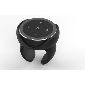 Wireless Bluetooth Media Control Button with Selfie Functionality by UltraConnect - Compatible with iPhone and Android - Perfect for Car & Motorcycle Steering Wheel (Black)