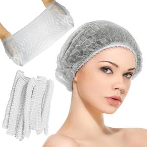 4 x Disposable Bouffant Caps, 21inches Hair Net, Elastic Dust Cap for Food Service, Sleeping Head Cover