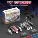 Remote Control Battle Robots, 2-Player RC Fighting Toys for Kids Wireless Fighting Robots STEM Toys 2.4 GHz Wireless Game Set Birthday Gifts for Boys and Girls Age 3+ (Grey)