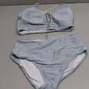 Herseas 2 Piece Bikini Set U-Wire Cutout Popular Swimsuit High Waisted Textured 2026 Summer Beach Swim Bathing Suits