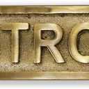 RoohVastra Sam Star Brass Metal Door Sign |Antique Finish|Easy DIY Installation|Best Home Decor|For Gents, Ladies, Office, Laundry, Restroom, Pull, Parking