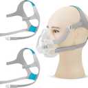 AUARIWN 2 Pack CPAP Headgear for Resmed AirFit N20 with Magnetic Clips, Replacement Headgear Straps Compatible with Resmed Aritouch Mask N20 - Soft Plush Straps for Optimal Fit & Flexibility (Large)