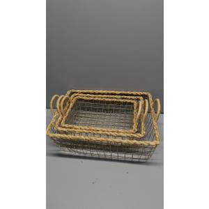 Storage Basket Wicker Baskets3 packs Size 6 x 16 , 4 x 12 , 3 x 10