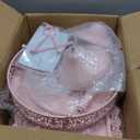 Fivenl 8 Pcs Cake Stand Pink Metal Dessert Table Display Set, 3-Tier Cupcake Stand, Cake Display Tower and Cookie Tray Rack Serving Tray for Birthday Party, Weddings, Baby Shower (Pink)