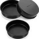 P&P CHEF 9.5 Inch Cake Pan Set of 3, Non-Stick Round Cake Pans Tins for Tier Smash Cakes, Baking Pans Set & Essential Bakeware, Stainless Steel Core & Leak-Proof