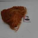 morvally Short Straight Ginger Bob Wig with Blunt Bangs Heat Resistant Hair Natural Looking Cosplay Costume Daily Wigs (14", 2735# Orange)