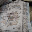 WITSHOCK 7x9 Area Rugs for Living Room: Machine Washable Non Slip Vintage Carpet - Low Pile Lightweight Print Rug for Bedroom Dining Room - Stain Resistant for Household - Pet Owners (Light Blue)