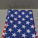 Horaldaily 4th of July Tablecloth 60x84 Inch, Patriotic American Flag Independence Day Memorial Day Table Cover for Party Picnic Dinner Decor (Red/Blue)