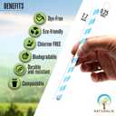 Naturalik 1000 Pack Multicolor Extra Durable Paper Straws Biodegradable - Premium Eco-Friendly Paper Straws Bulk- Drinking Straws for Juices, Restaurants and Party supplies, 7.7" (Multi-Color, 1000ct)