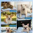 Dog Cooling Mat Self Coolings Foldable Cooling Pad for Dog in Summer Coolings Mat for Dogs and Cats Machine Washable (Rectangle,Blue, Large-48 L x 28" W)