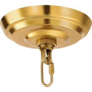 6 Inch Light Canopy Kit with Heavy Duty, Replacement Cover Plate with Mounting Hardware for Chandelier, Pendant Light, Swag Light, Flower Basket or DIY Projects (Brass)