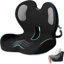Ergonomic Seat Cushion,Office Chair Cushion with Lumbar Support Pillow,Car Orthopedic Seat Cushions,Designed for Sciatica,Tailbone,Back Pain Relief,for Office,Car,Truck,Home,Desk Chair