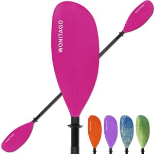 Kayak Paddles with Alloy Shaft and PP Blade, Floating Kayaking Oars, Size: 210-230 cm/82-90"
