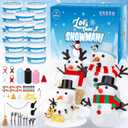 18 Pack Build a Snowman Kit, Snowman Kit DIY Winter Decorations Indoor, Christmas Snowman Crafts for Kids Bulk, Creative Kids Air Dry Clay Modeling Crafts Kit for Christmas Gifts Favor Supplies