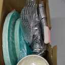 175PCS Teal Party Decorations, Turquoise Paper Plates Serve 25, Teal Plates and Napkins With Silver Plastic Silverware for Birthday, Graduation Party, Wedding, Baby Shower