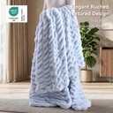 Smoofy Light Blue Throw Blanket for Couch Luxury Faux Rabbit Fur Blanket, Ultra Soft Fluffy Plush Fuzzy, Lightweight Warm Cozy Blanket for Bed Sofa, Aesthetic Room Decor Gift for Women 50"x60"